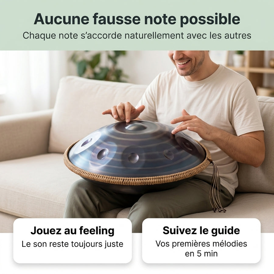 Handpan Voyage Intérieur — Ré mineur (D Kurd)