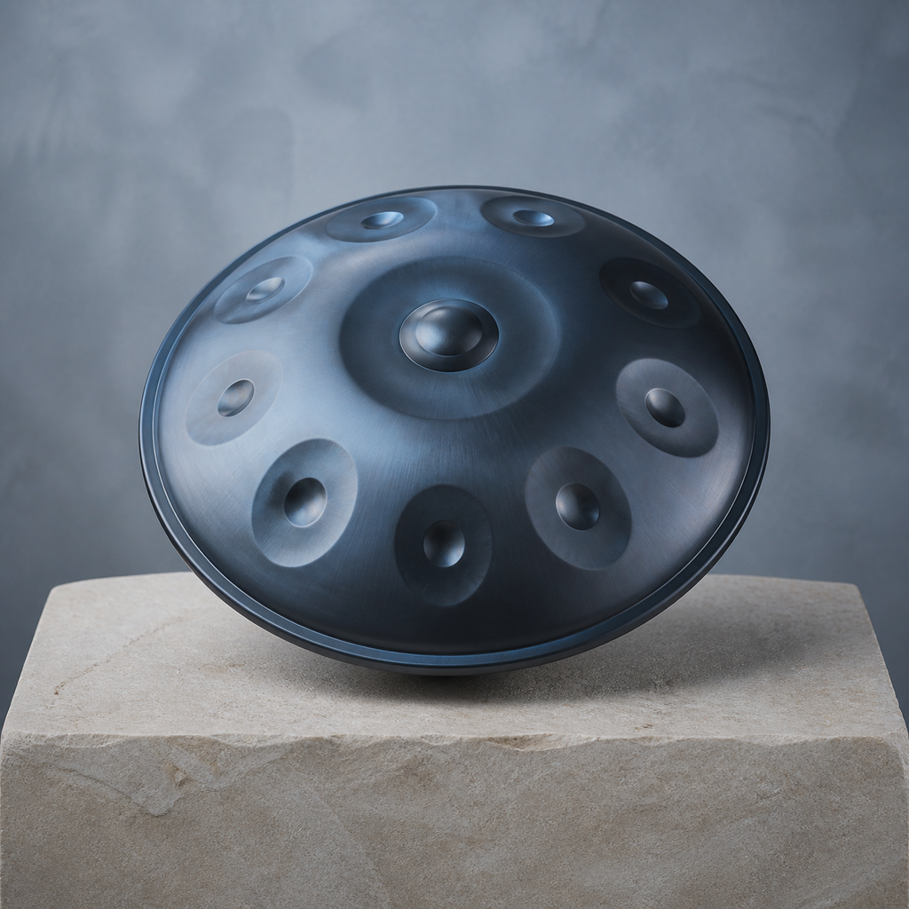 Handpan CELESTIA Eclipse graphite bleu — vue principale originale