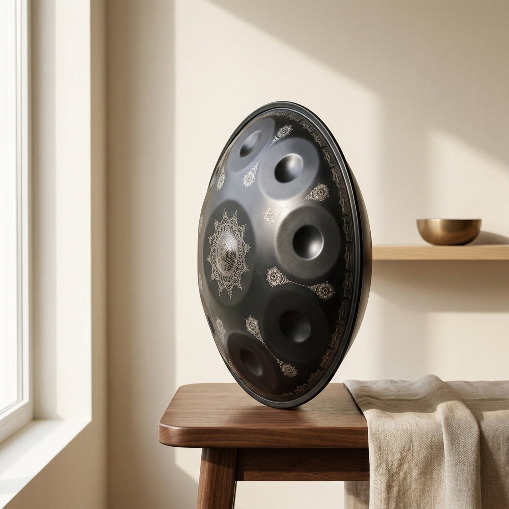 CELESTIA Eclipse Ré mineur 9–12 notes — accordé à la main, acier traité, 432/440 Hz