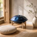 Handpan ELYSIUM bleu — mise en situation originale