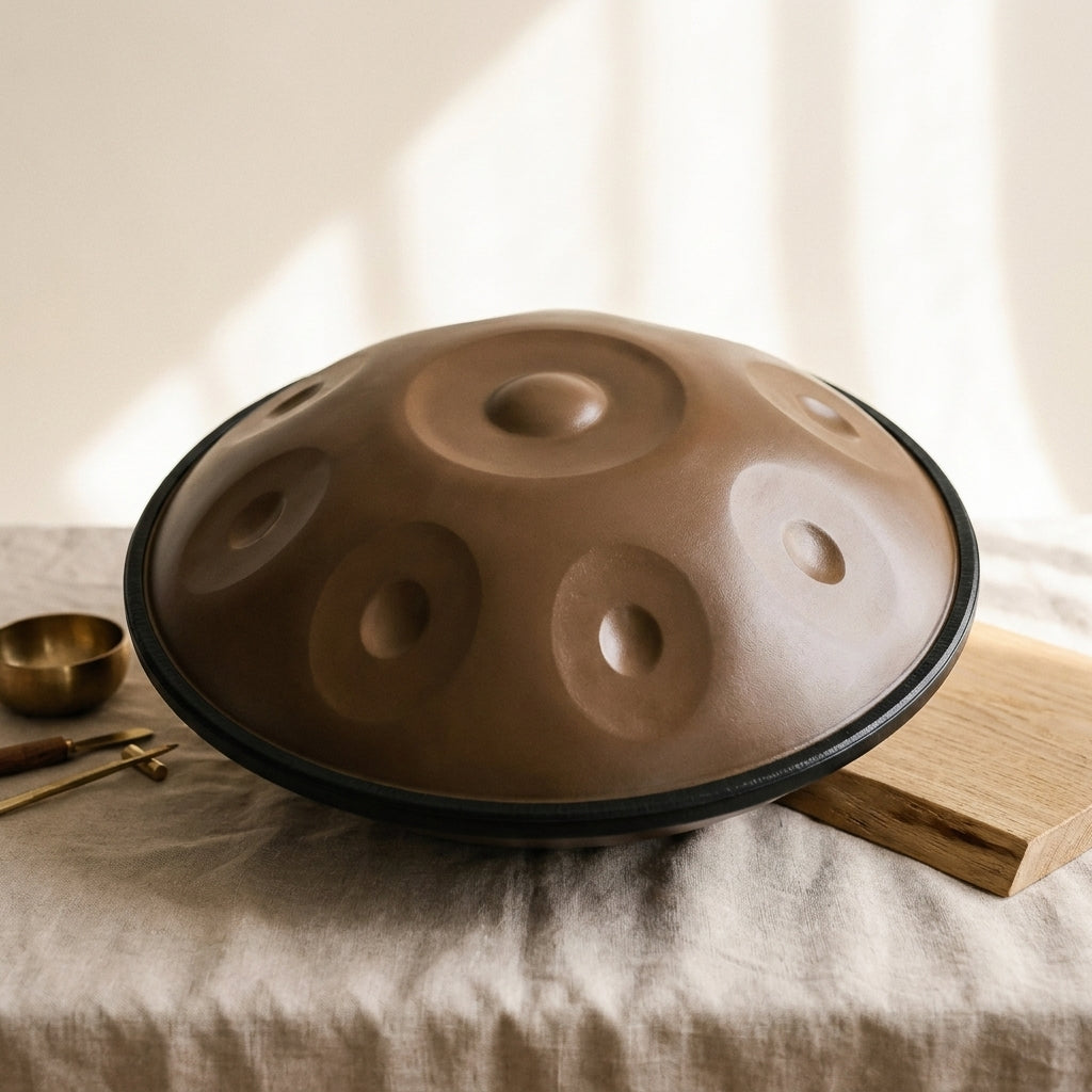 EMBER Bronze 6 notes — photo studio 6, fond ivoire Résonance