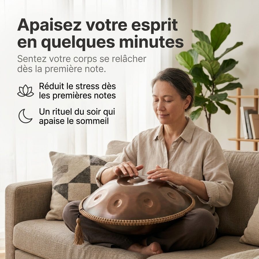 Handpan Aura Sacrée — Ré mineur (D Kurd)