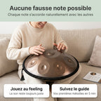 Handpan Aura Sacrée — Ré mineur (D Kurd) — aucune fausse note possible, chaque note s'accorde