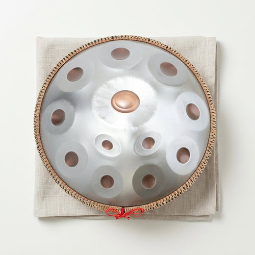 Handpan Chryléo — Ré mineur (D Kurd) vu de dessus — disposition des notes