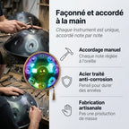 Handpan Cosmos — Ré mineur (D Kurd) façonné et accordé à la main par nos artisans