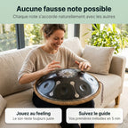 Handpan Lunar — Ré mineur (D Kurd) — aucune fausse note possible, chaque note s'accorde