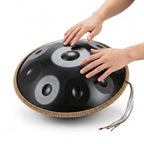Handpan Vagues Célestes — Ré mineur (D Kurd) — gros plan, prêt à jouer