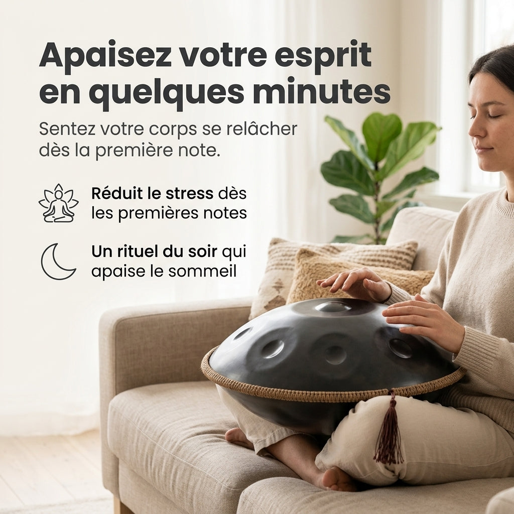 Handpan Vagues Célestes — Ré mineur (D Kurd) en méditation — apaise l'esprit en quelques minutes