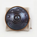 Handpan Voyage Intérieur — Ré mineur (D Kurd) vu de dessus — disposition des notes