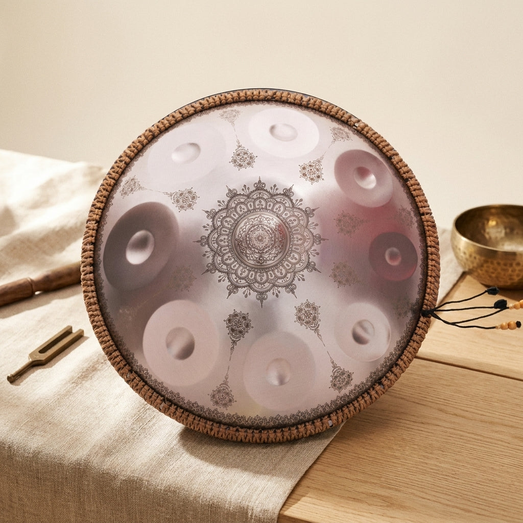 MANDALA Sol mineur 9 notes — photo studio 2, fond ivoire Résonance
