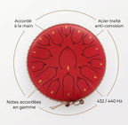 Tongue Drum Atlas Mélodie — accordé à la main, acier traité, 432/440 Hz