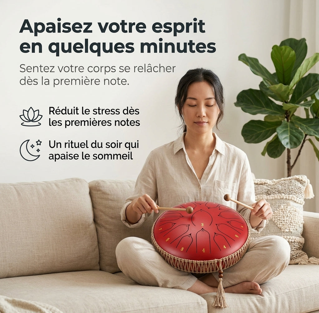 Tongue Drum Atlas Mélodie en méditation — apaise l'esprit en quelques minutes