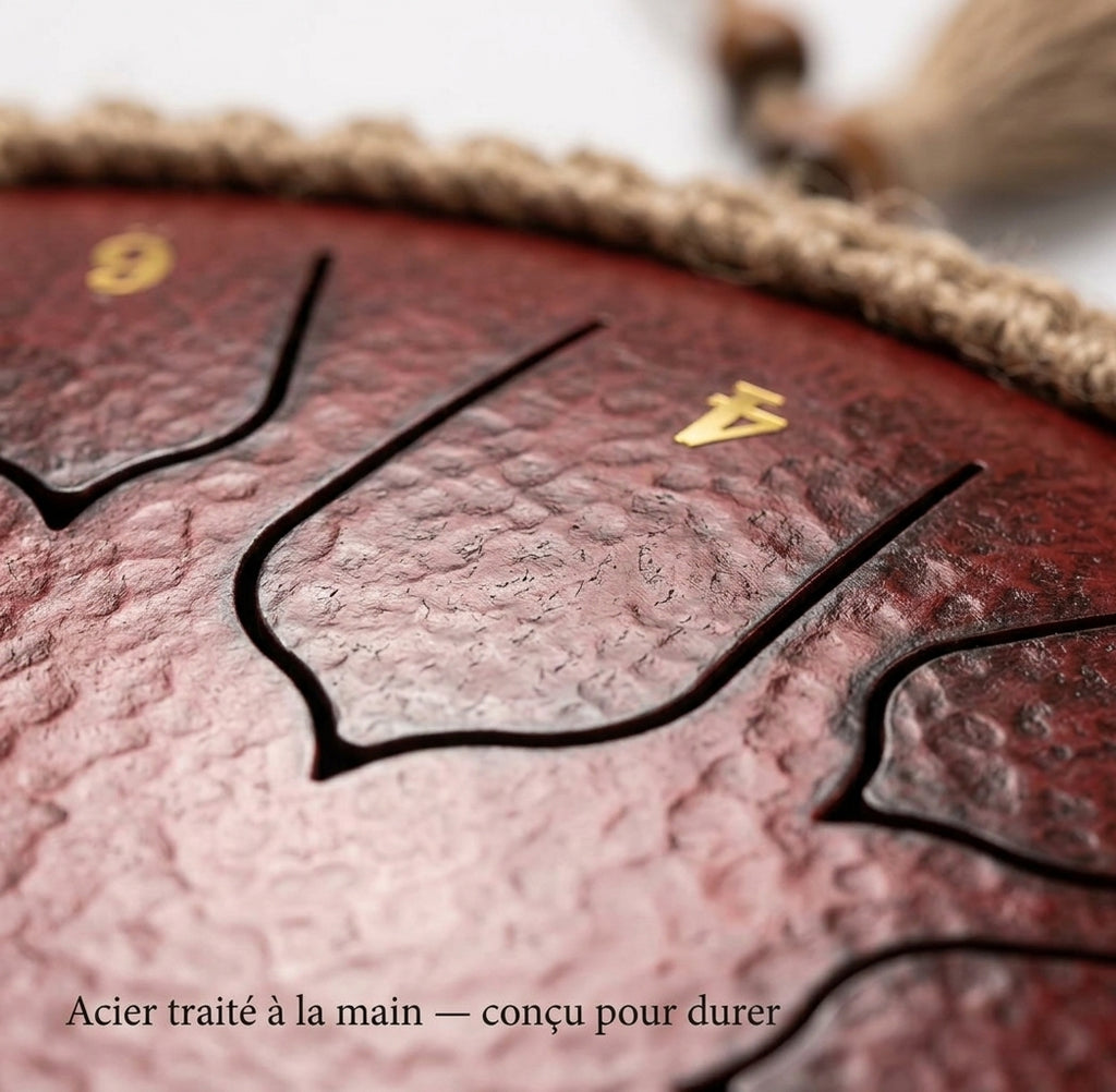 Acier traité à la main du Tongue Drum Atlas Mélodie — conçu pour durer