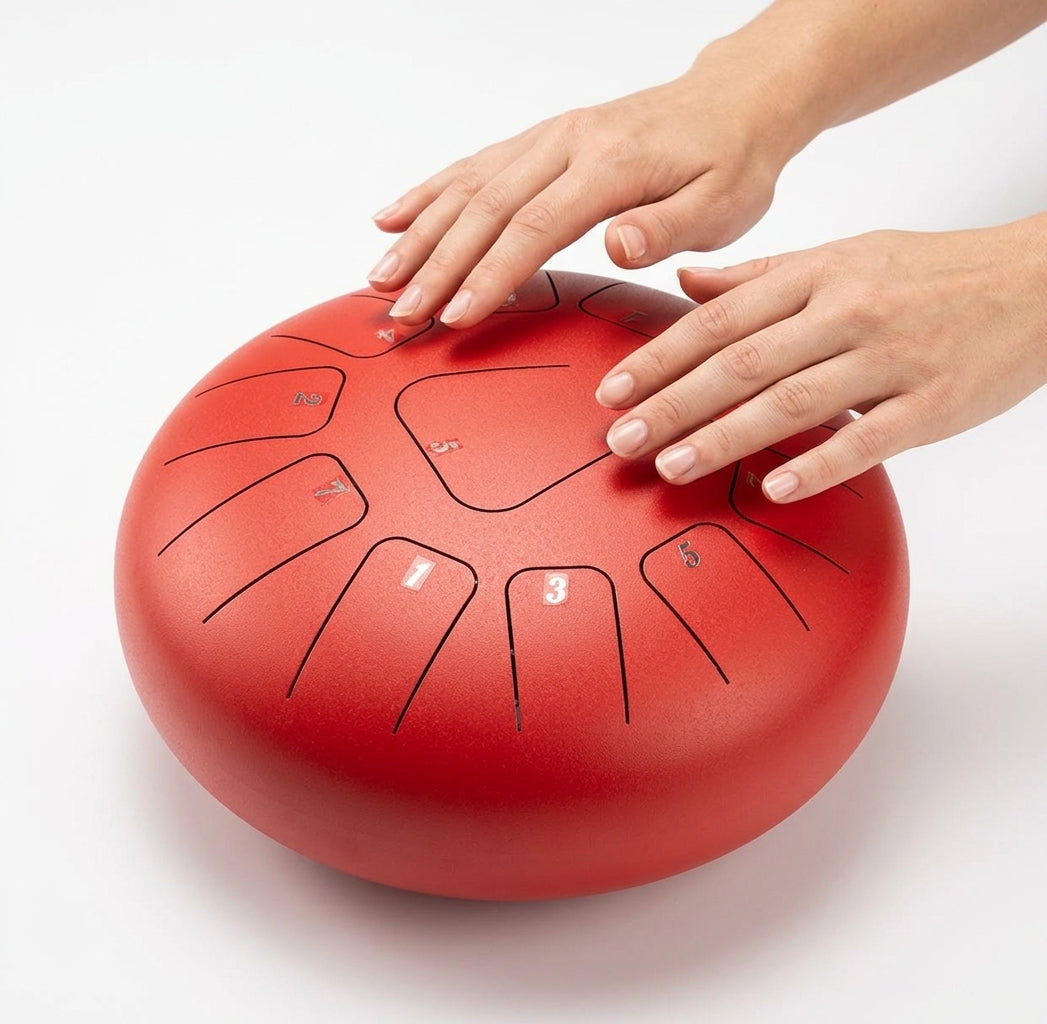 Tongue Drum Éclat Nomade — gros plan, prêt à jouer