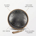 Tongue Drum Horizon Infini — accordé à la main, acier traité, 432/440 Hz