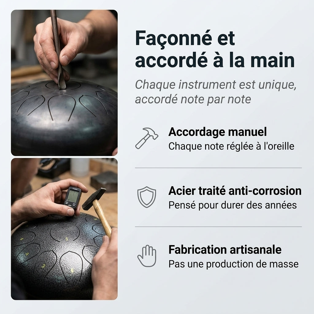 Tongue Drum Horizon Infini façonné et accordé à la main par nos artisans