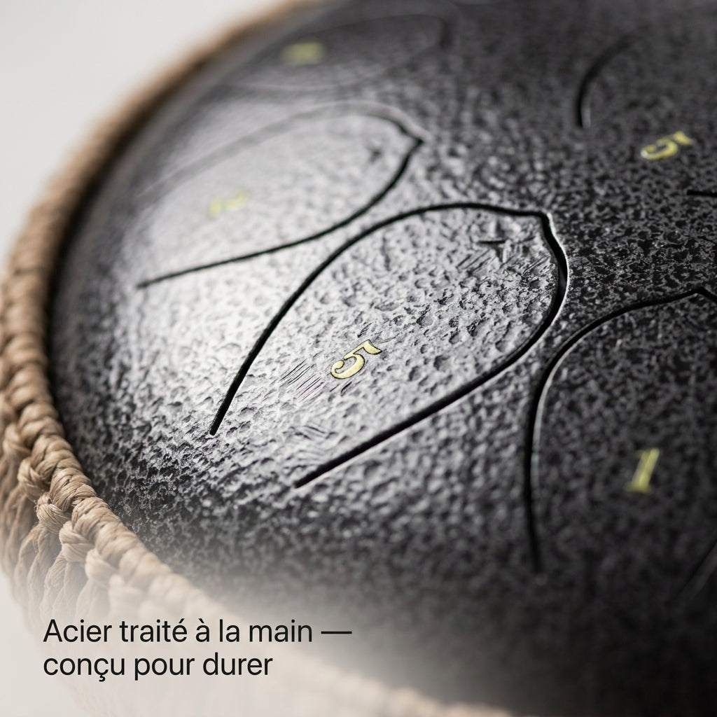 Acier traité à la main du Tongue Drum Horizon Infini — conçu pour durer