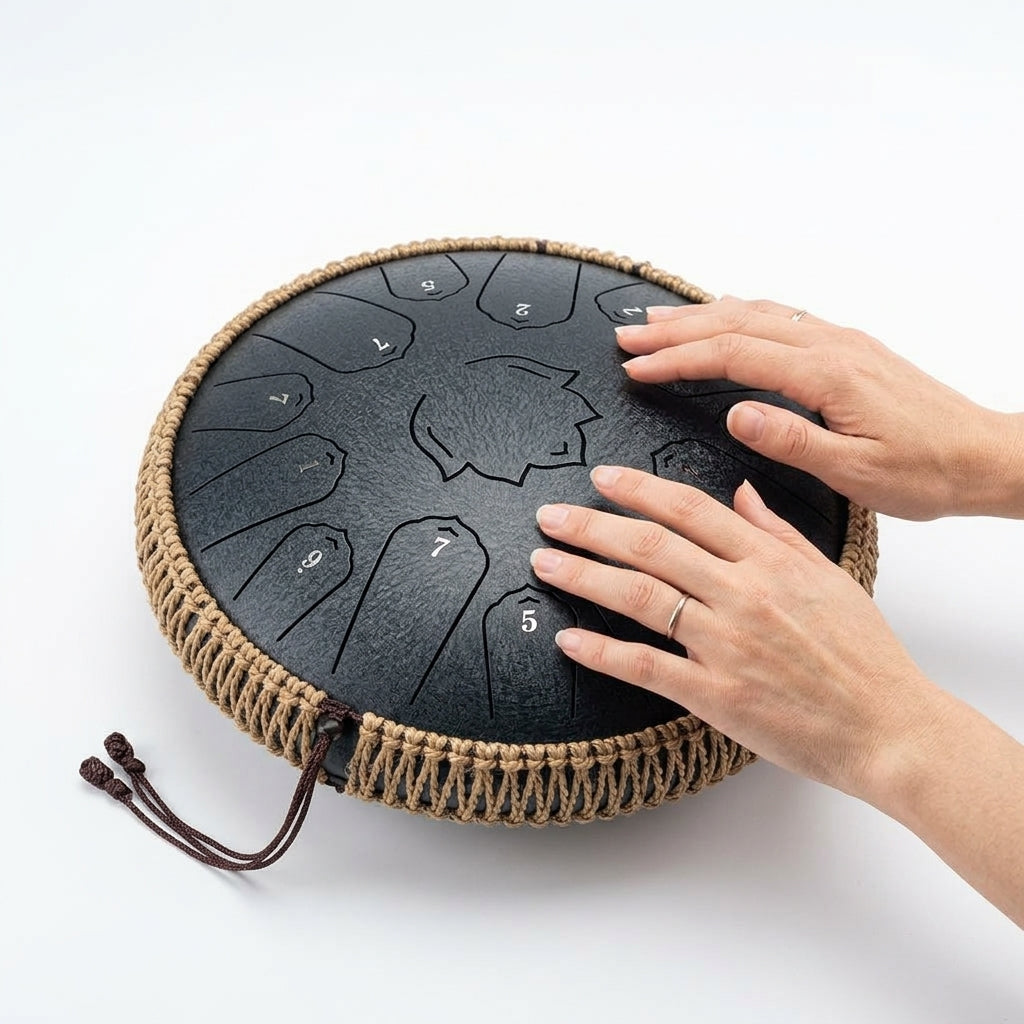 Tongue Drum Rêve Éthéré — gros plan, prêt à jouer