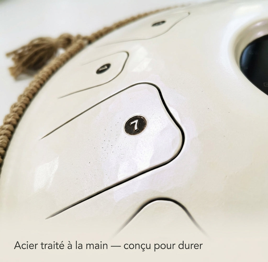 Acier traité à la main du Tongue Drum Zenara — conçu pour durer