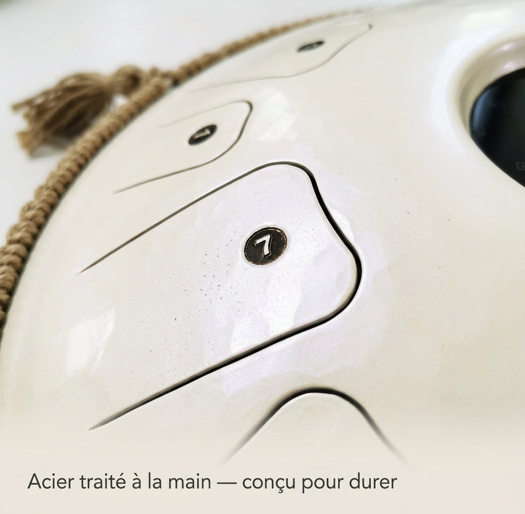 Acier traité à la main du Tongue Drum Zenara — conçu pour durer